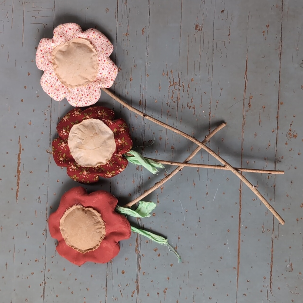 Handmade rustic farmhouse patchwork flower decor